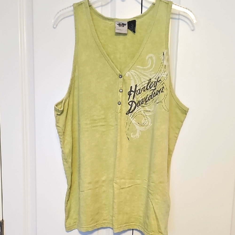 Harley-Davidson Women's Green Tank Top